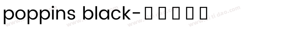 poppins black字体转换